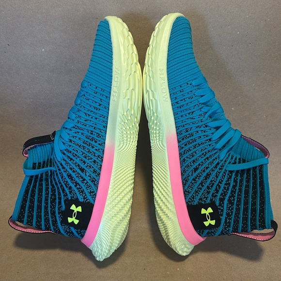 Under Armour Mens FUTR X ELITE Basketball Shoes Green Blue Pink Size 12.5 - Picture 5 of 8